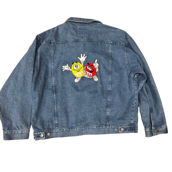 Planet MARS Vintage Retro 1997 M&M Denim Jacket Size 2XL XXL - Picture 1 of 6